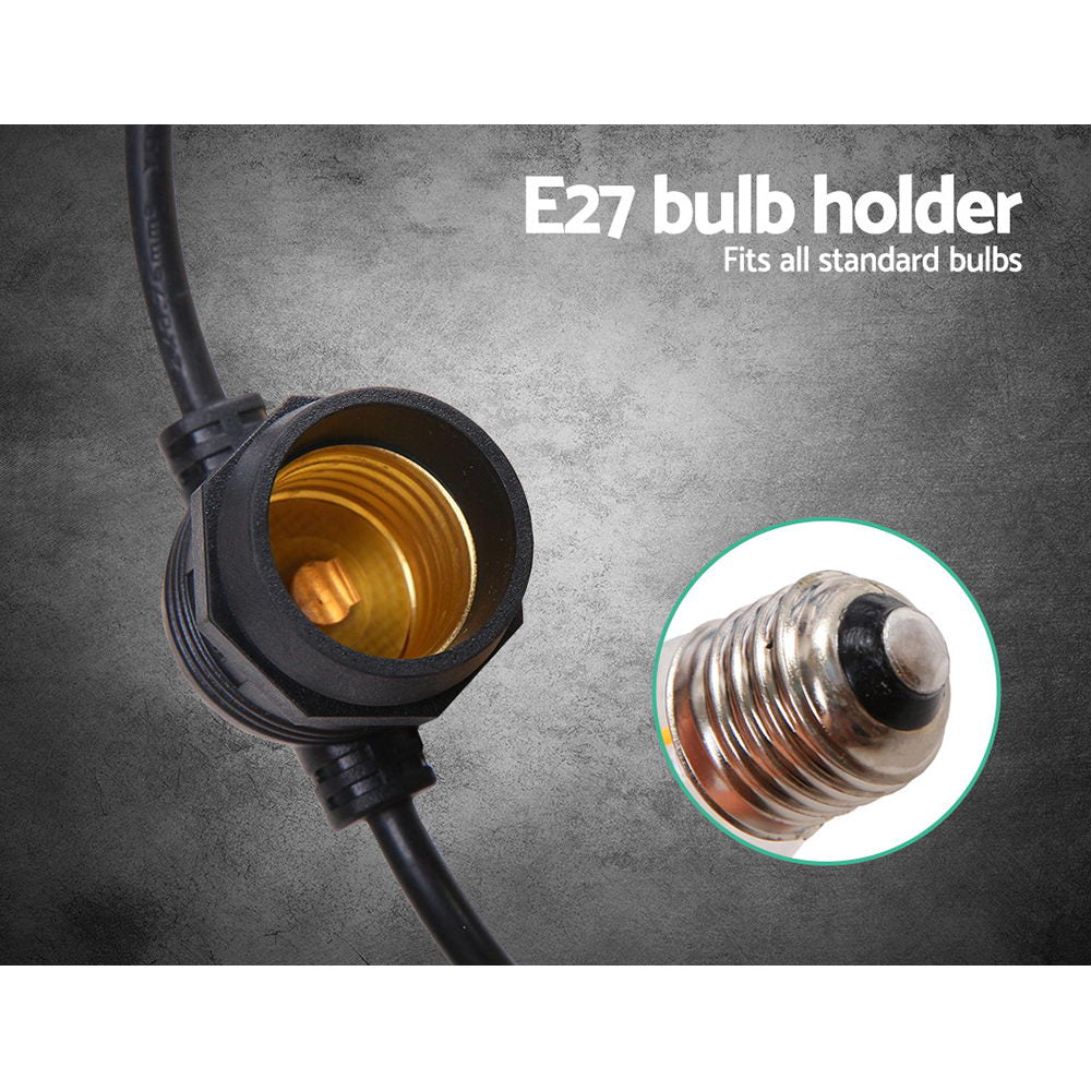 20m LED Festoon String Lights Outdoor Christmas Wedding Waterproof Garden Decor-Occasions > Christmas > Outdoor Decorations & Lights-PEROZ Accessories