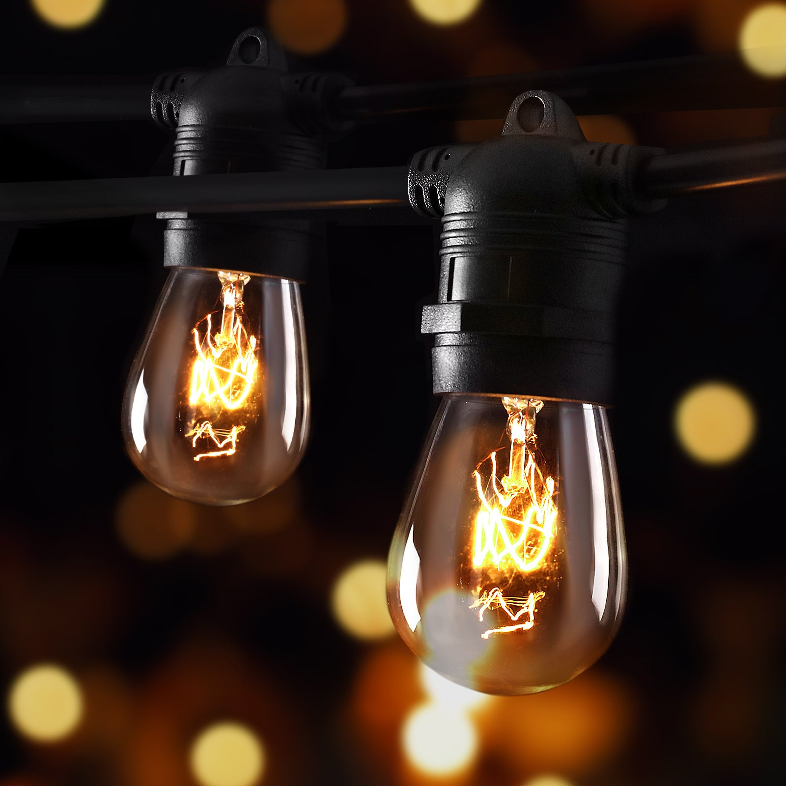 38m LED Festoon String Lights Outdoor Christmas Wedding Waterproof Garden Decor-Occasions > Christmas > Outdoor Decorations & Lights-PEROZ Accessories