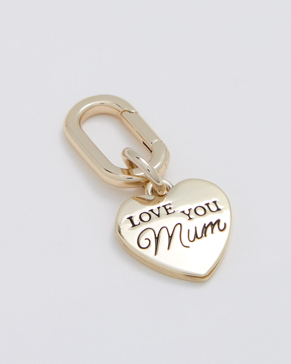 Love You Mum Charm With Oval Hinge Ring Clip-Accessories-PEROZ Accessories