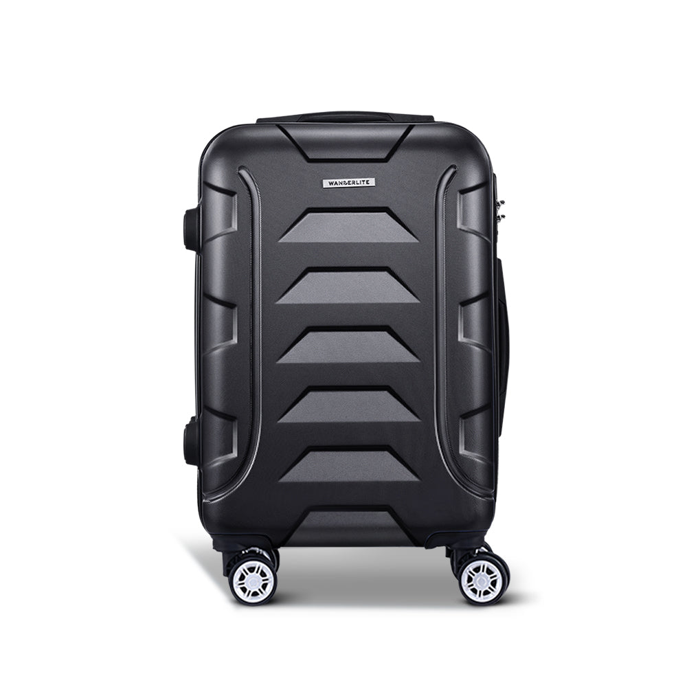 Wanderlite 20" 55cm Luggage Trolley Travel Suitcase Set TSA Hard Case Lightweight Strap-Luggage-PEROZ Accessories