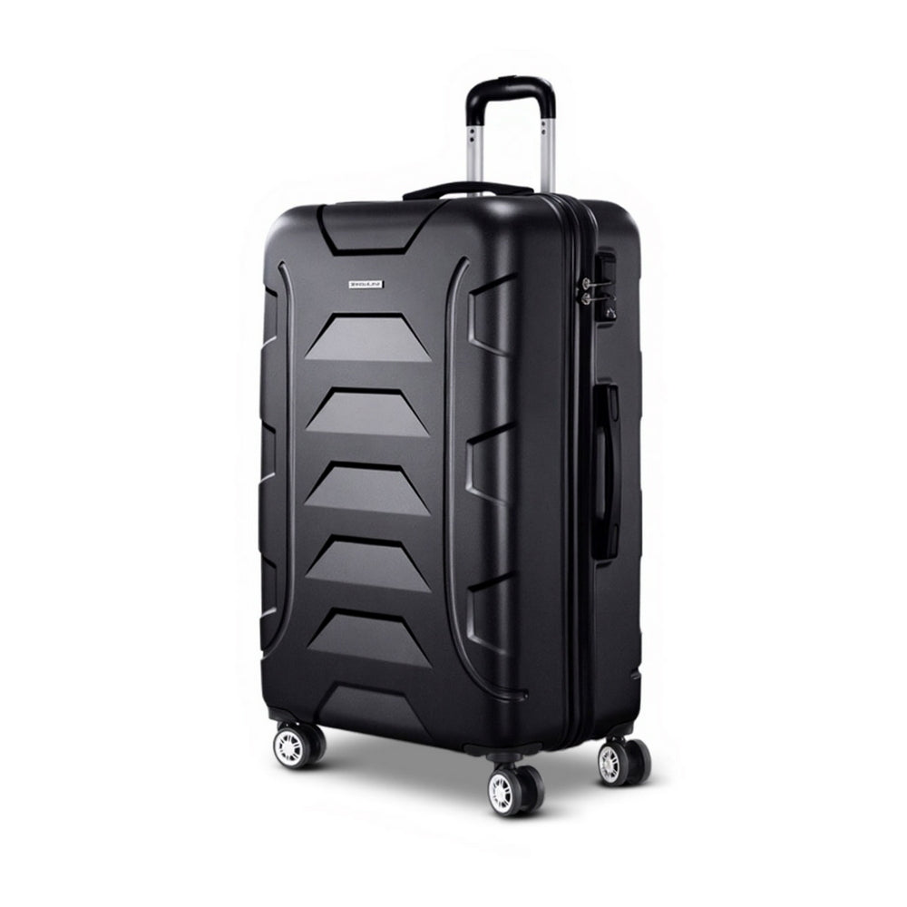 Wanderlite 28 Inch Luggage with TSA Lock Spinner Travel Suitcase Carry On Hard Shell Luggage Case Black-Luggage-PEROZ Accessories