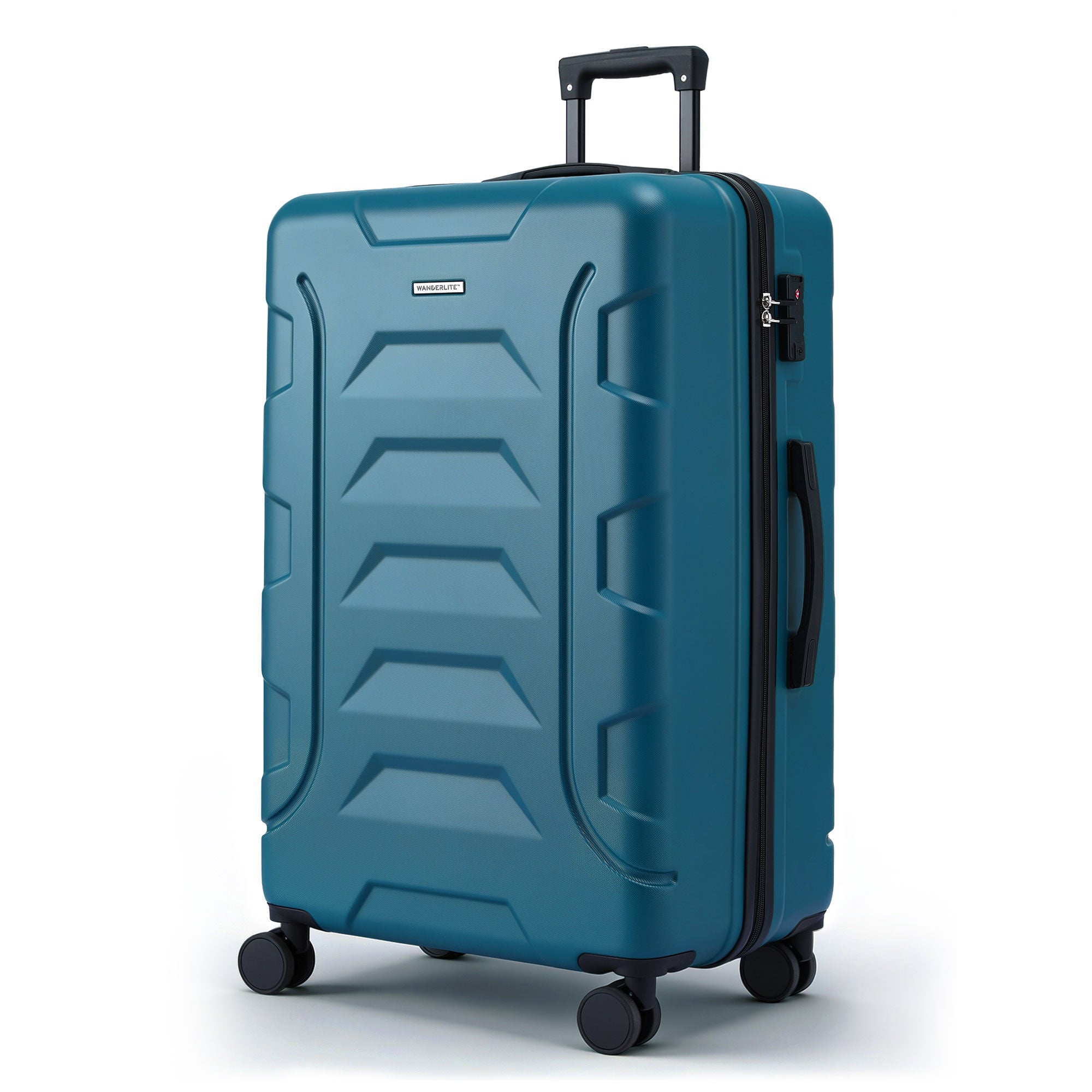 Wanderlite 28" Luggage Suitcase Trolley Travel TSA Lightweight Hard Case Teal-Home & Garden > Travel > Suitcases-PEROZ Accessories