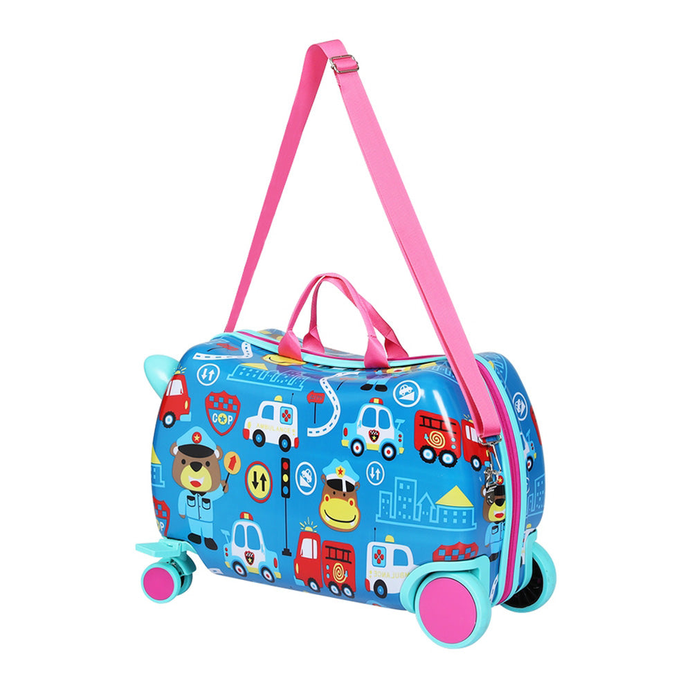 Wanderlite 17" Kids Ride On Luggage Children Suitcase Trolley Travel Car-Baby & Kids > Ride On Cars, Go-karts & Bikes > Ride On Cars-PEROZ Accessories