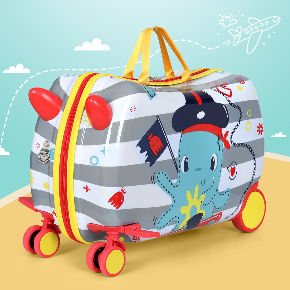Wanderlite 17" Kids Ride On Luggage Children Suitcase Trolley Travel Octopus-Home & Garden > Travel > Suitcases-PEROZ Accessories