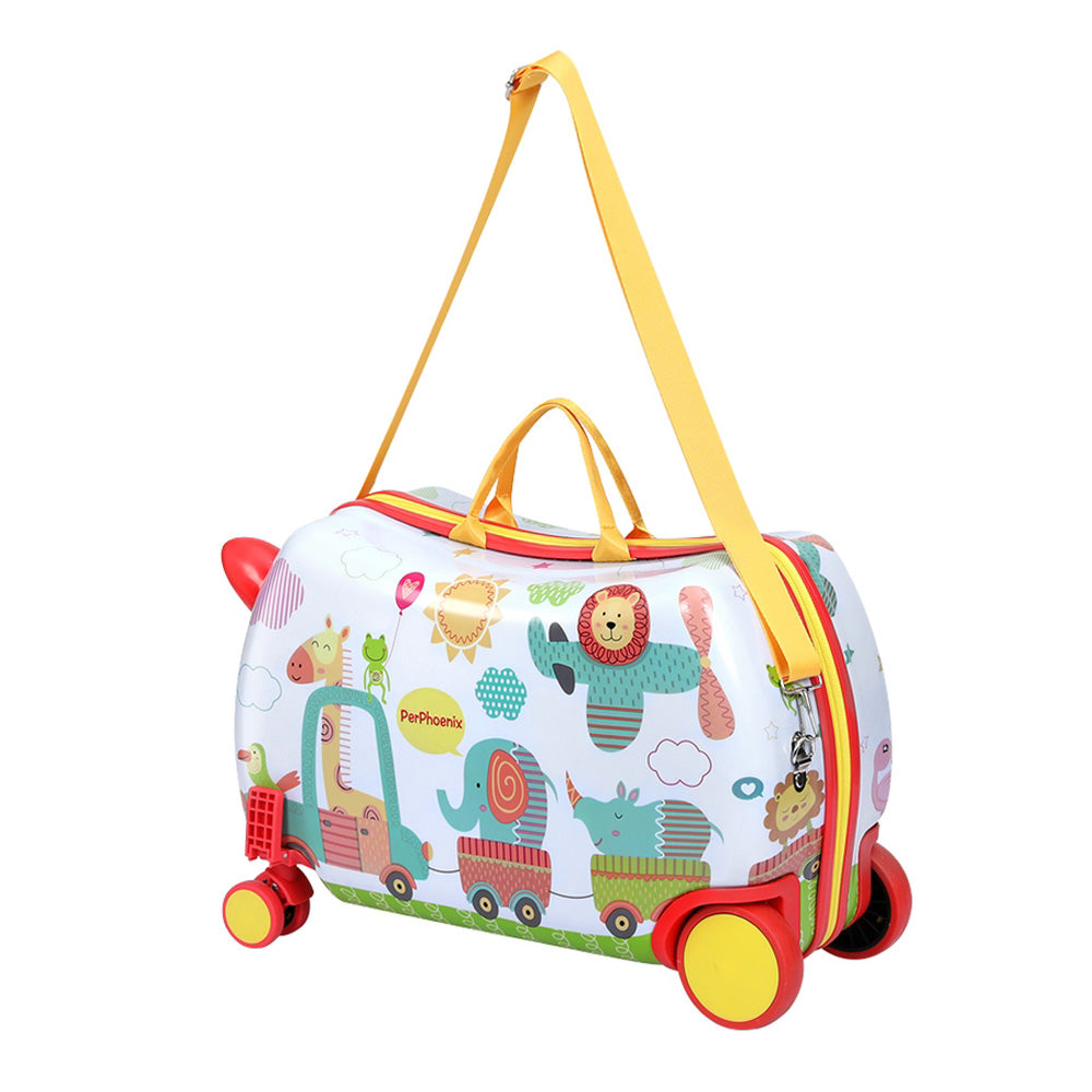 Wanderlite 17" Kids Ride On Luggage Children Suitcase Trolley Travel Zoo-Home & Garden > Travel > Suitcases-PEROZ Accessories