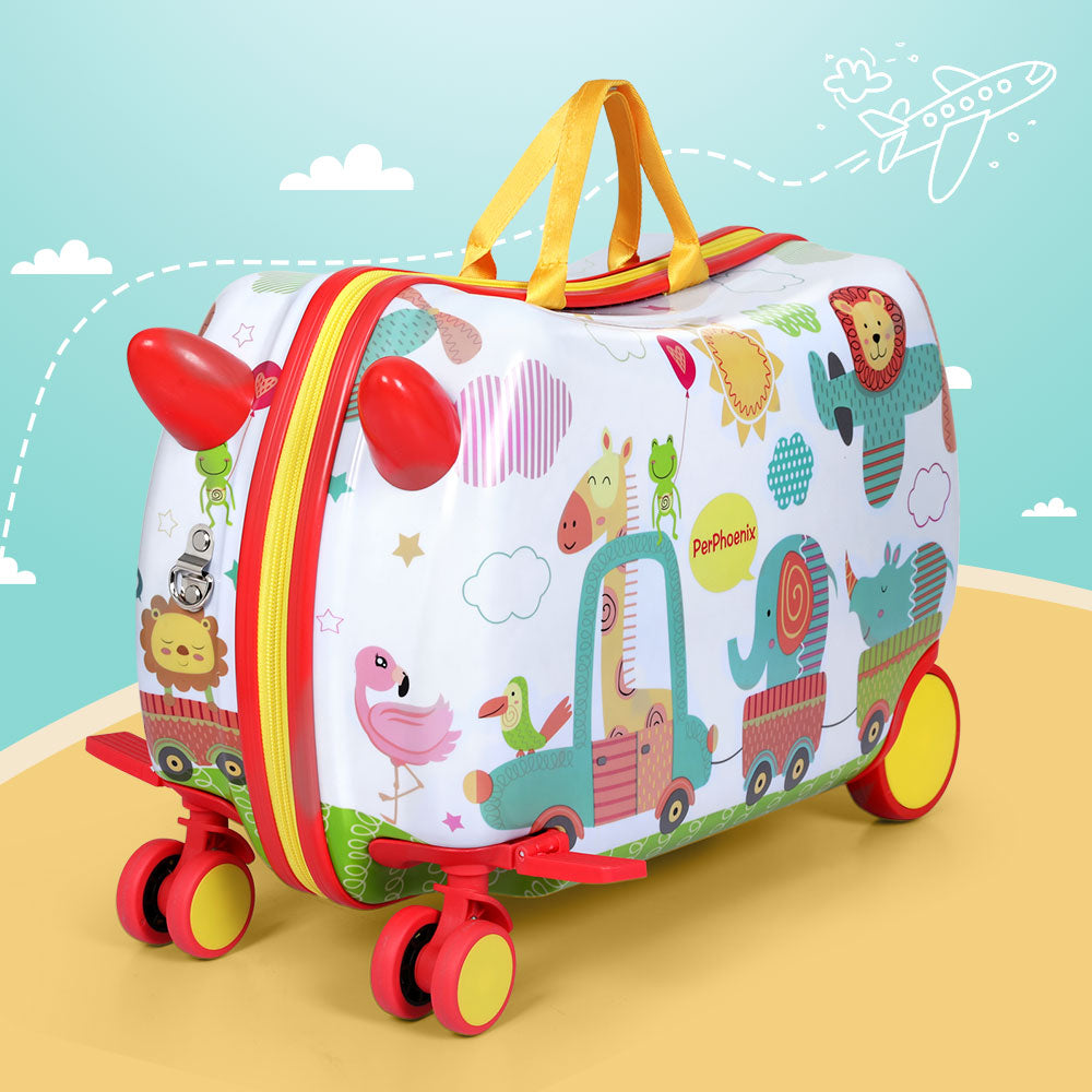 Wanderlite 17" Kids Ride On Luggage Children Suitcase Trolley Travel Zoo-Home & Garden > Travel > Suitcases-PEROZ Accessories
