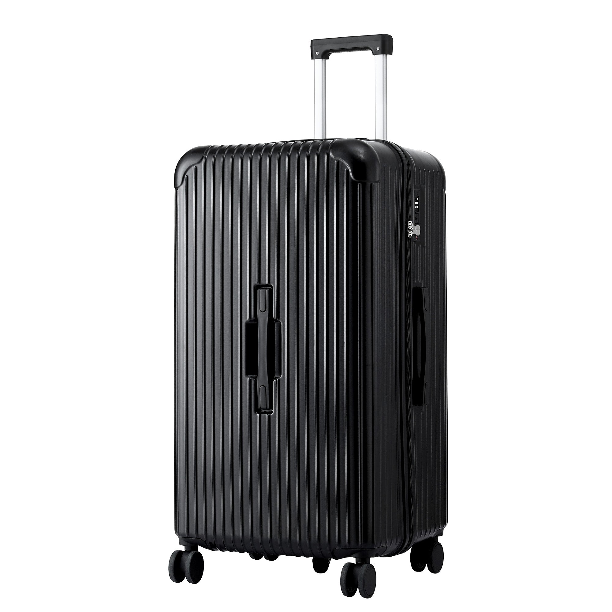 Wanderlite 28" Trunk Luggage Suitcase Travel 5 Wheels Type-C Port TSA Black-Home & Garden > Travel > Suitcases-PEROZ Accessories