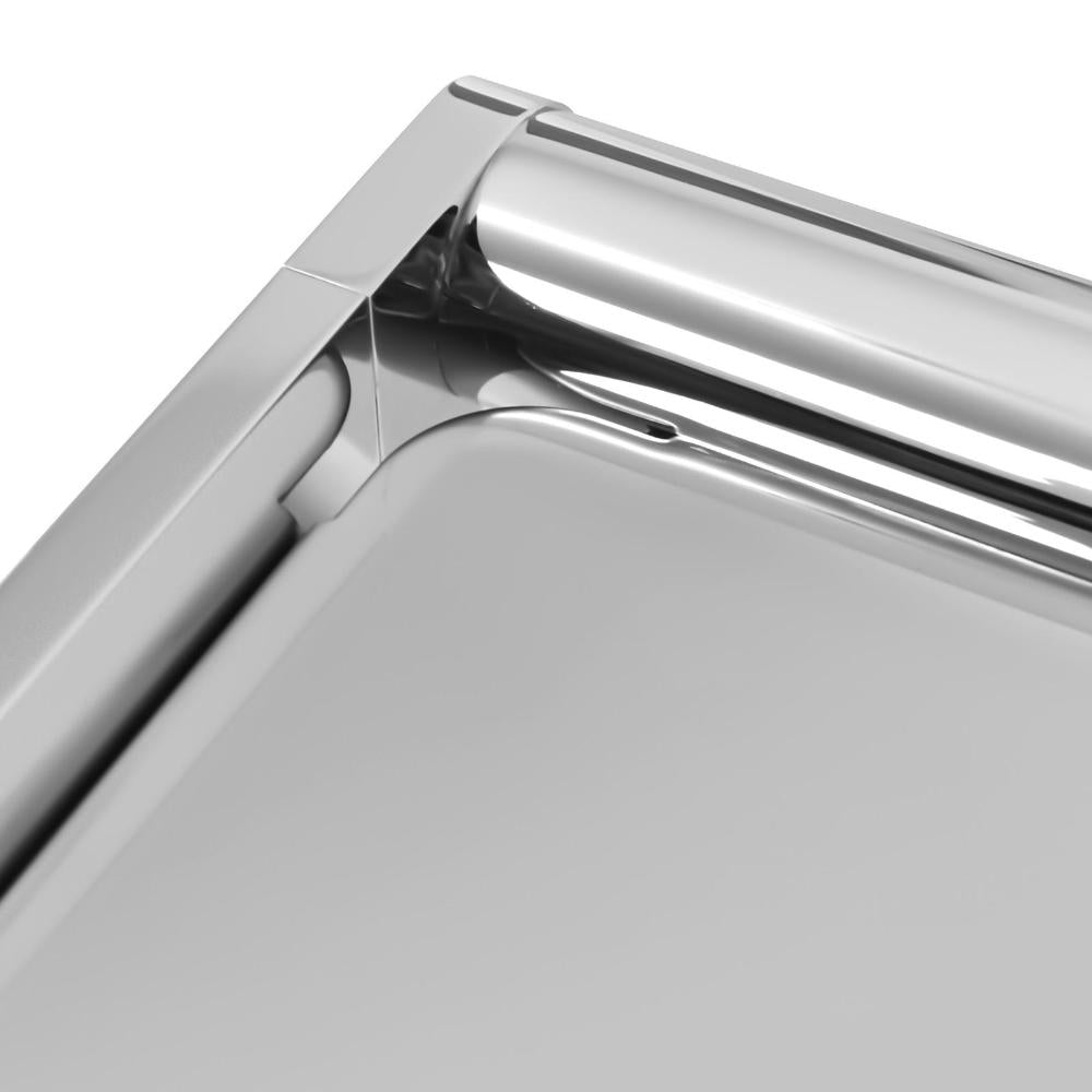 Bathroom Shower Shelf Rack Metal Wall Mounted Storage Shelving DIY Chrome-Bathroom Metal Shelf-PEROZ Accessories