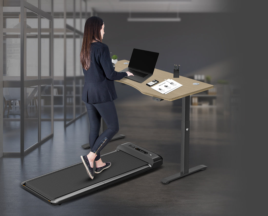 Lifespan Fitness Walkingpad M2 Treadmill with Dual Motor Automatic Standing Desk 150cm in Oak/Black-Walking Pad-PEROZ Accessories