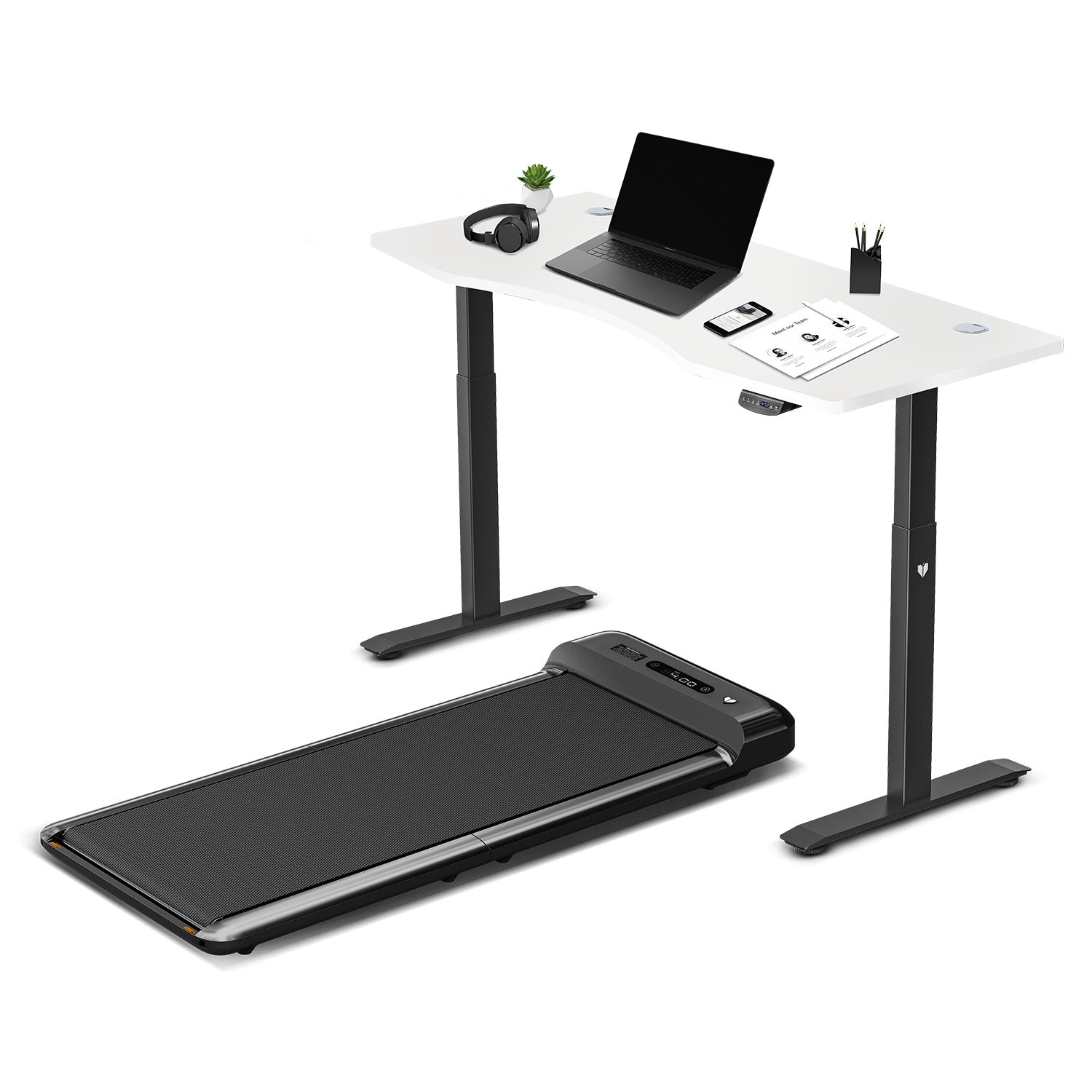 Lifespan Fitness Walkingpad M2 Treadmill with Dual Motor Automatic Standing Desk 150cm in White/Black-Walking Pad-PEROZ Accessories