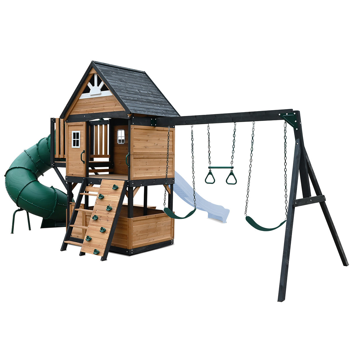 Lifespan Kids Claremont Swing Set & Play Centre with 2.2m Slide (Pastel Blue)-Baby & Kids > Baby & Kid&