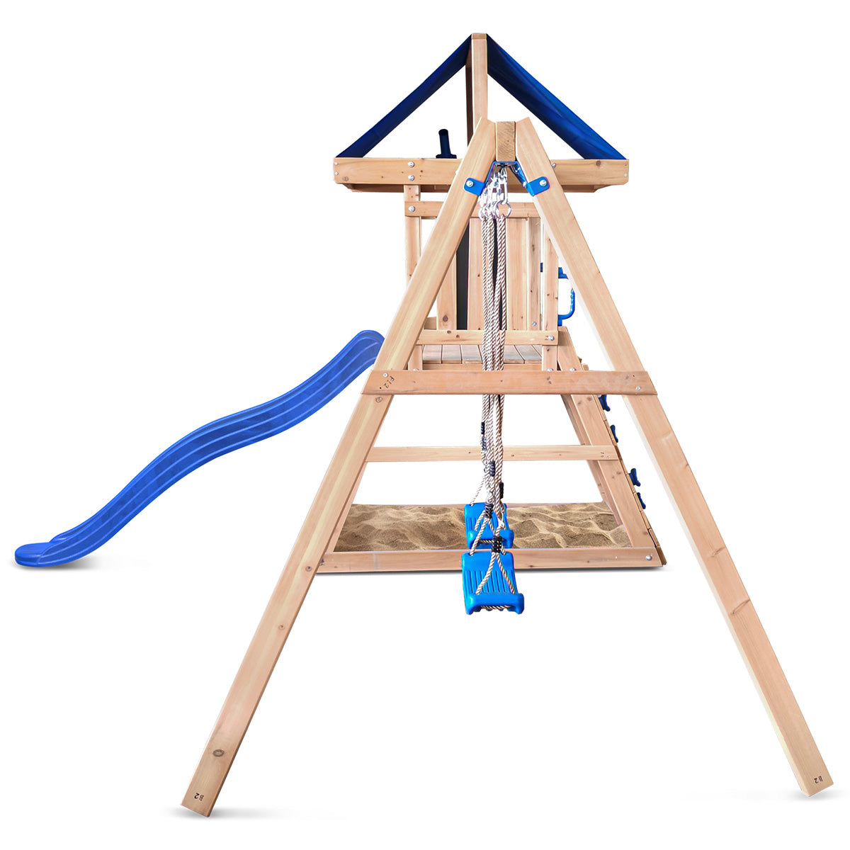 Lifespan Kids Hazelbrook Swing Set & Playground with 1.8m Slide (Blue)-Baby & Kids > Baby & Kid&