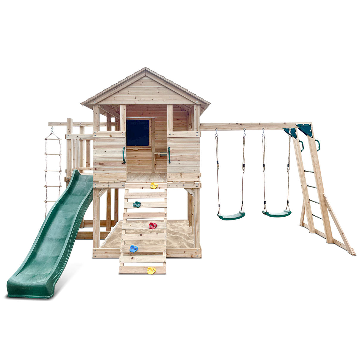 Lifespan Kids Kingston Cubby House with 2.2m Green Slide-Baby & Kids > Baby & Kid&