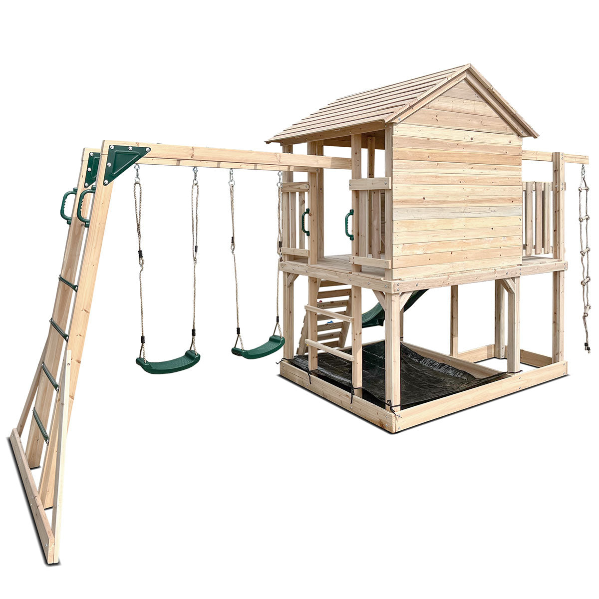 Lifespan Kids Kingston Cubby House with 2.2m Green Slide-Baby & Kids > Baby & Kid&