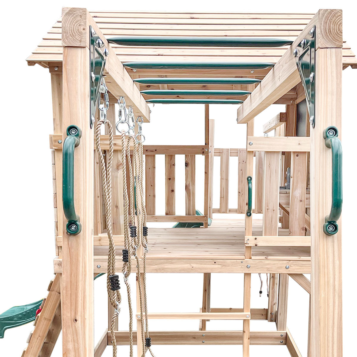 Lifespan Kids Kingston Cubby House with 2.2m Green Slide-Baby & Kids > Baby & Kid&