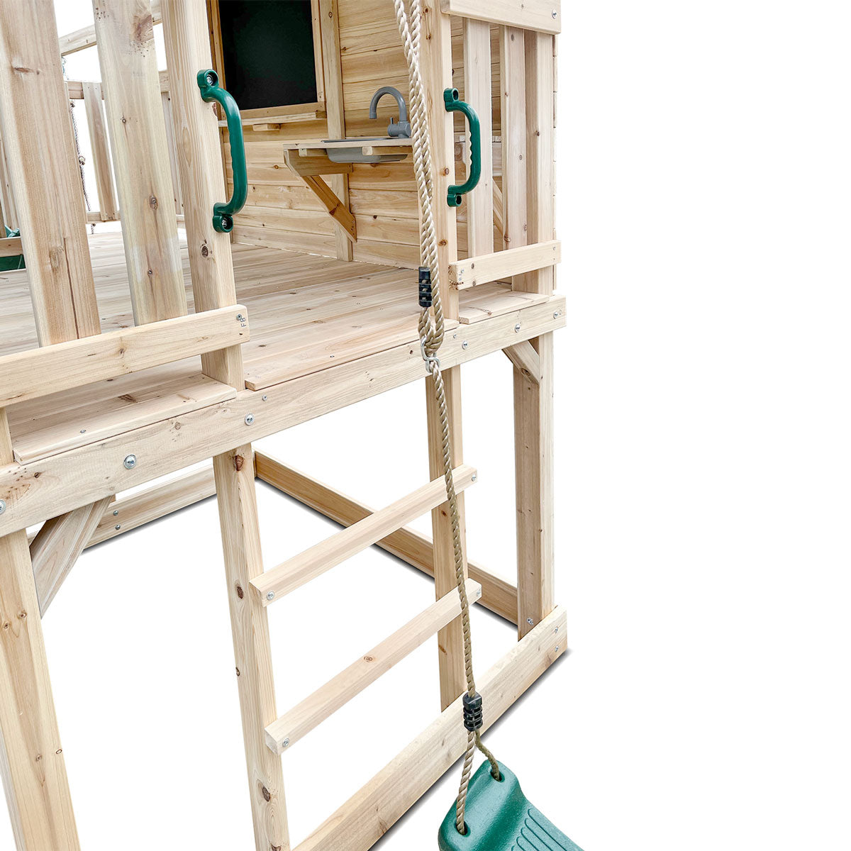 Lifespan Kids Kingston Cubby House with 2.2m Green Slide-Baby & Kids > Baby & Kid&