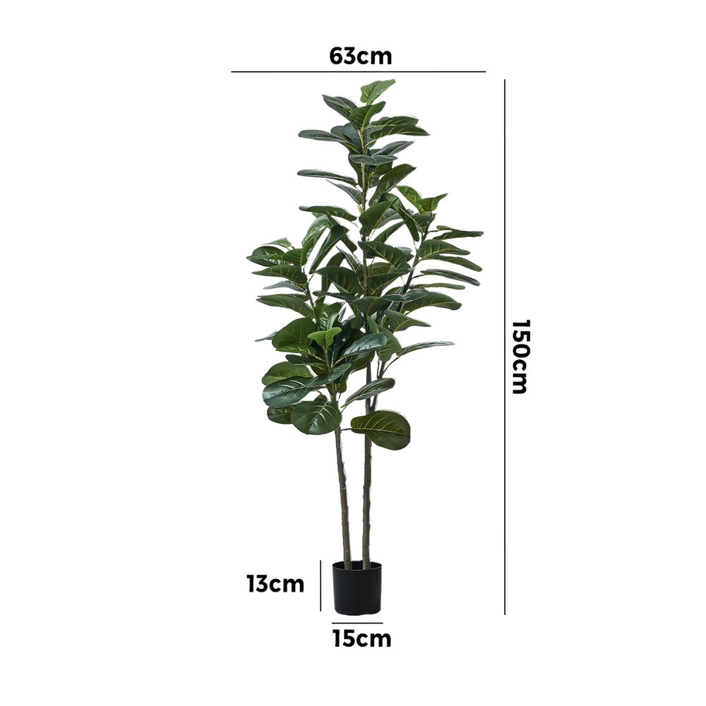 Livsip 150cm Artificial Fiddle Leaf Fig Tree Lifelike Faux Plants-Faux Plant-PEROZ Accessories
