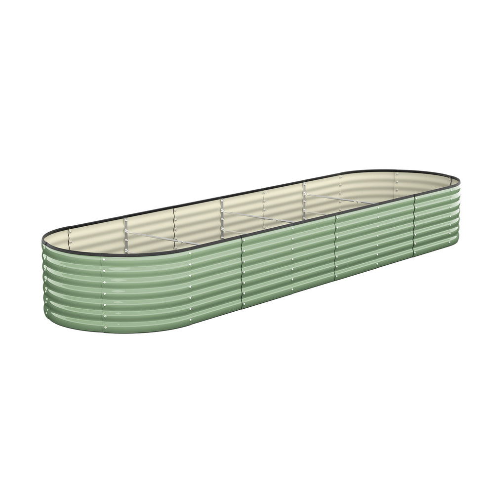Livsip Garden Bed 320x80x56cm Planter Box Raised Container Galvanised Green-Garden Bed-PEROZ Accessories