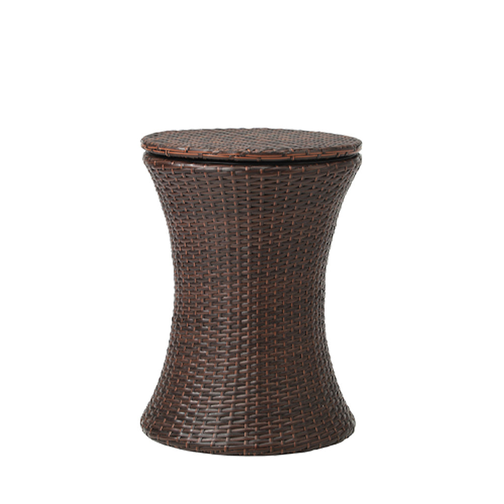 Livsip Outdoor Patio Set Ice Bucket Brown Table Bistro Setting 3pcs-Outdoor Patio Set-PEROZ Accessories