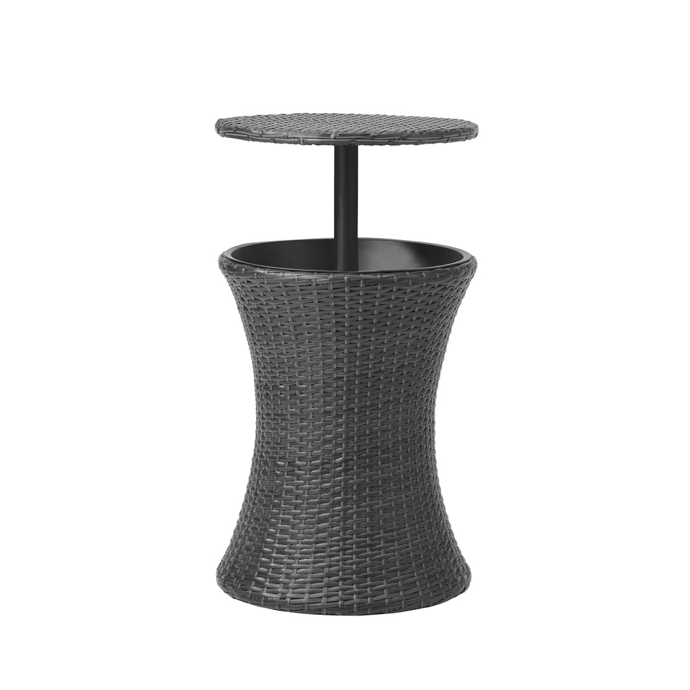 Livsip Rattan Cooler Ice Bucket Table Storage Black-Drink Cooler-PEROZ Accessories