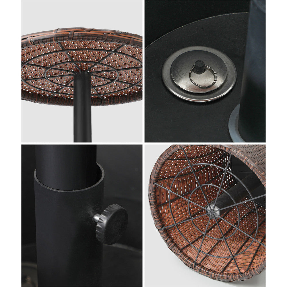 Livsip Rattan Cooler Ice Bucket Table Storage Brown-Drink Cooler-PEROZ Accessories