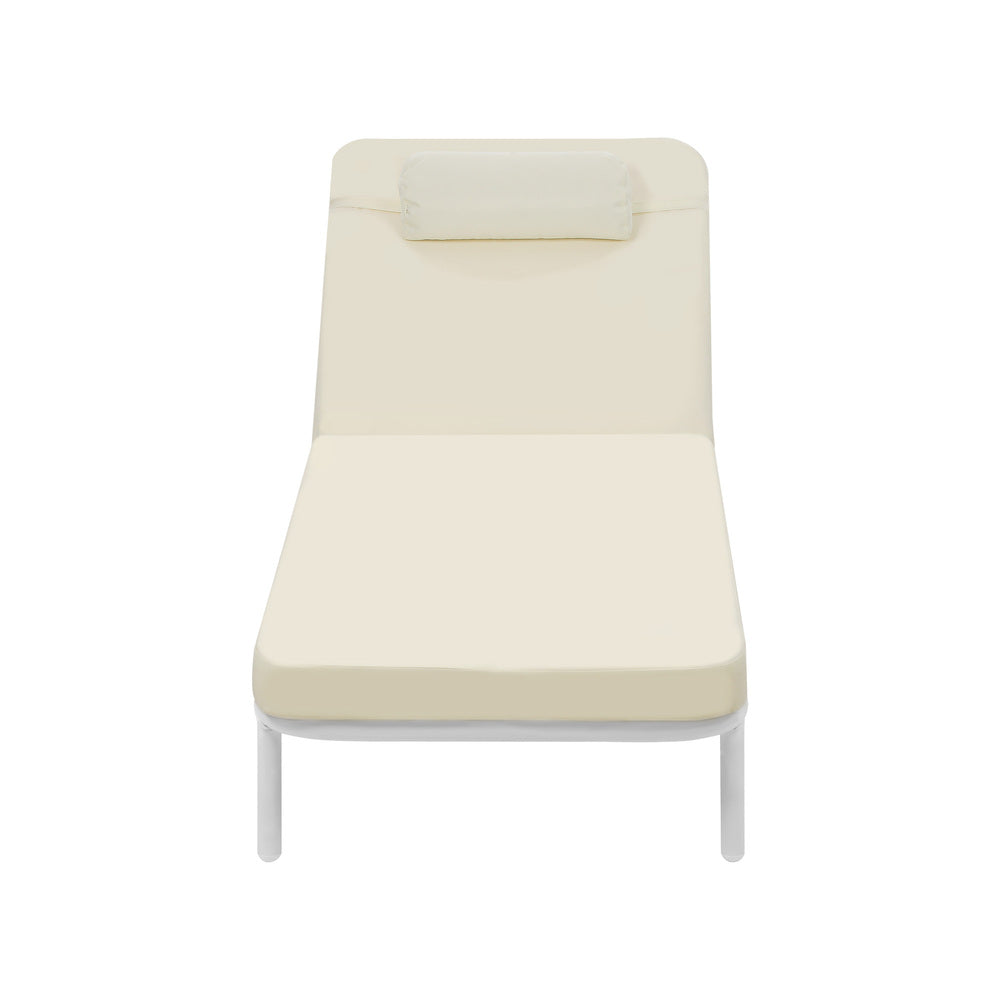 Livsip Sun Lounge Outdoor Patio Furniture Setting Beige-Sun Lounge-PEROZ Accessories
