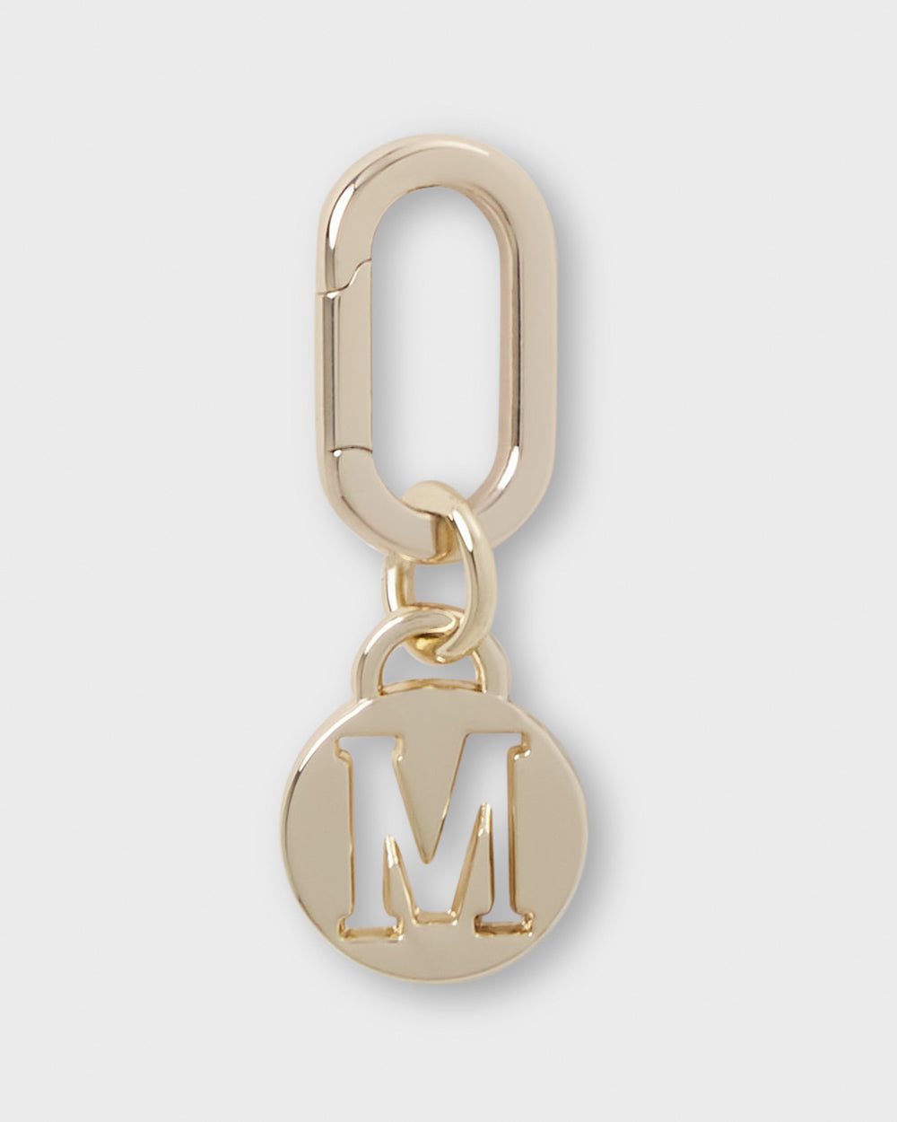 Letter M Charm With Oval Hinge Ring Clip-Accessories-PEROZ Accessories