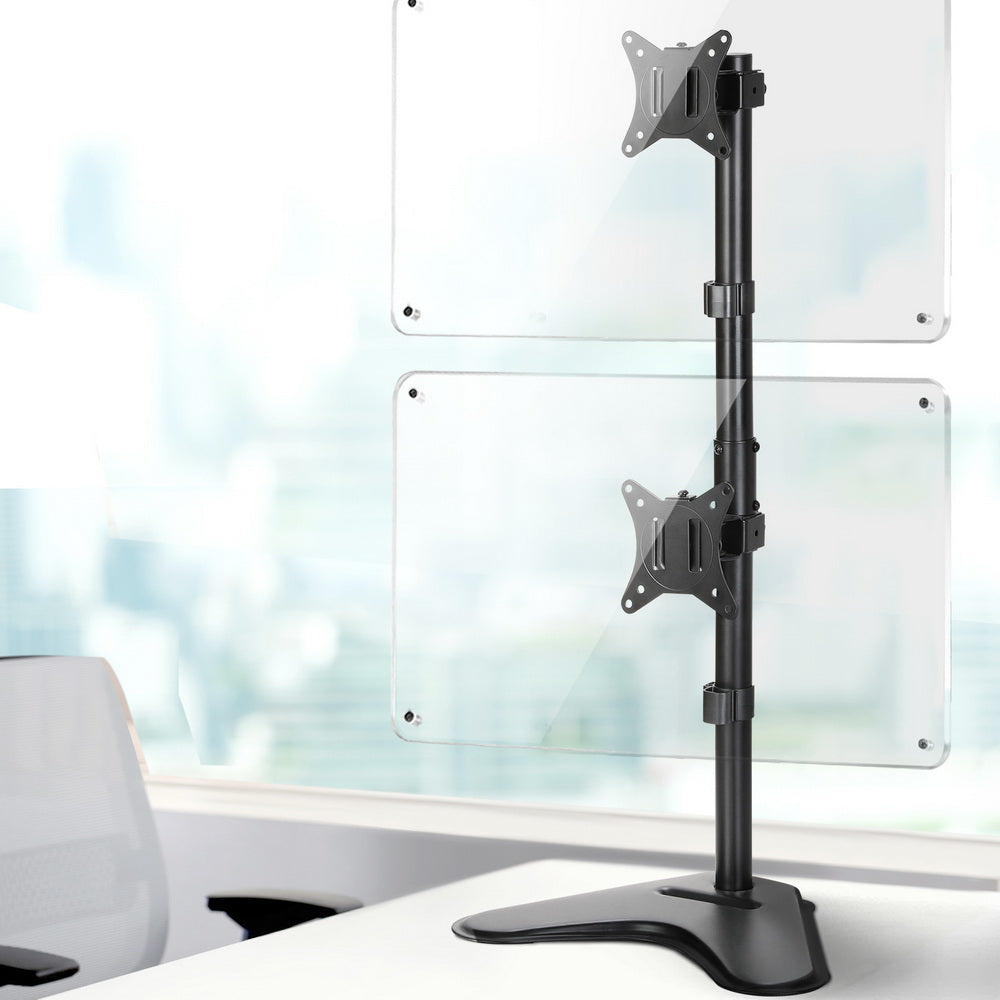 Artiss Monitor Arm Stand Dual Mount HD LED TV Bracket Holder Freestanding-Electronics > Computer Accessories-PEROZ Accessories