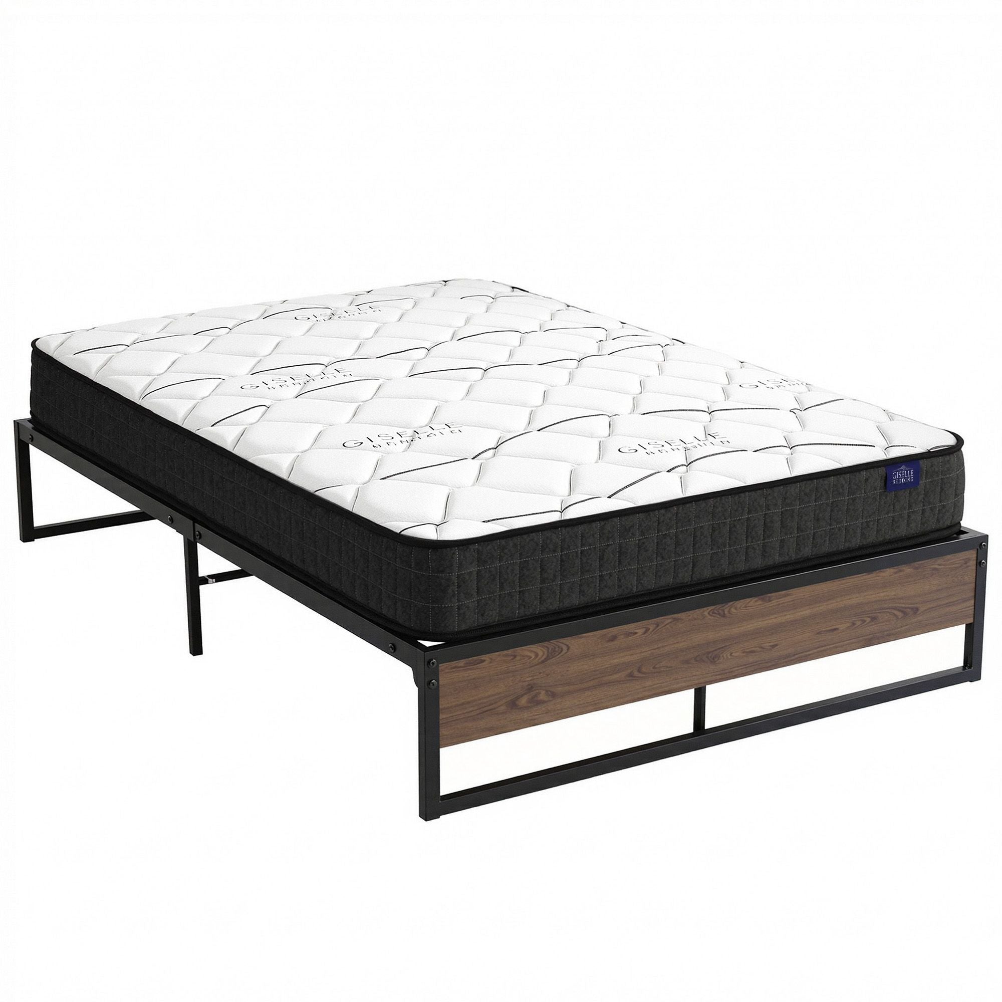 Giselle Double Mattress 16cm and Artiss Metal Bed Frame Set for Guest Rooms Studios-Furniture > Mattresses > Double Mattress-PEROZ Accessories