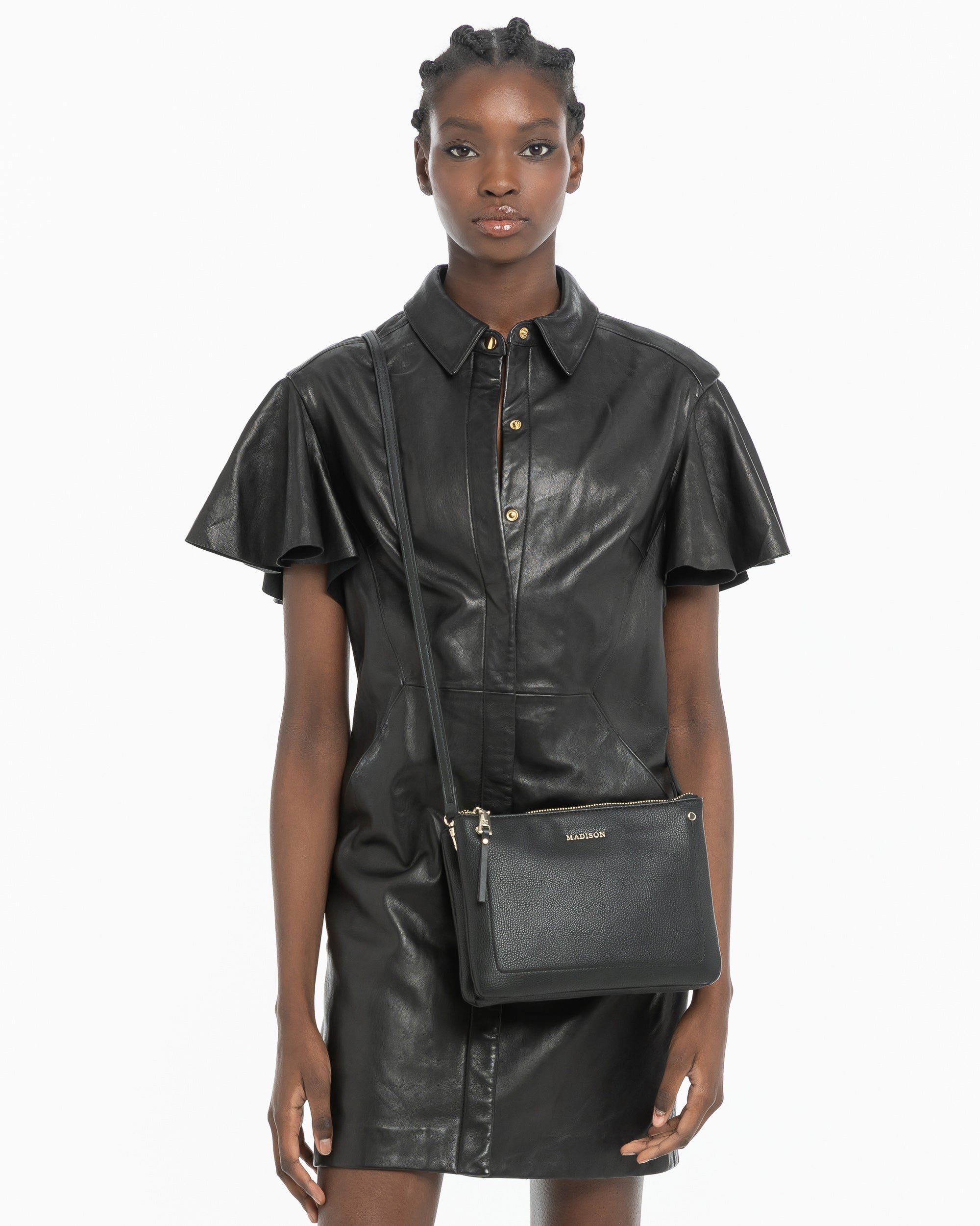 Charlotte Double Zip Crossbody Bag + Graphic Bag Strap-PEROZ Accessories