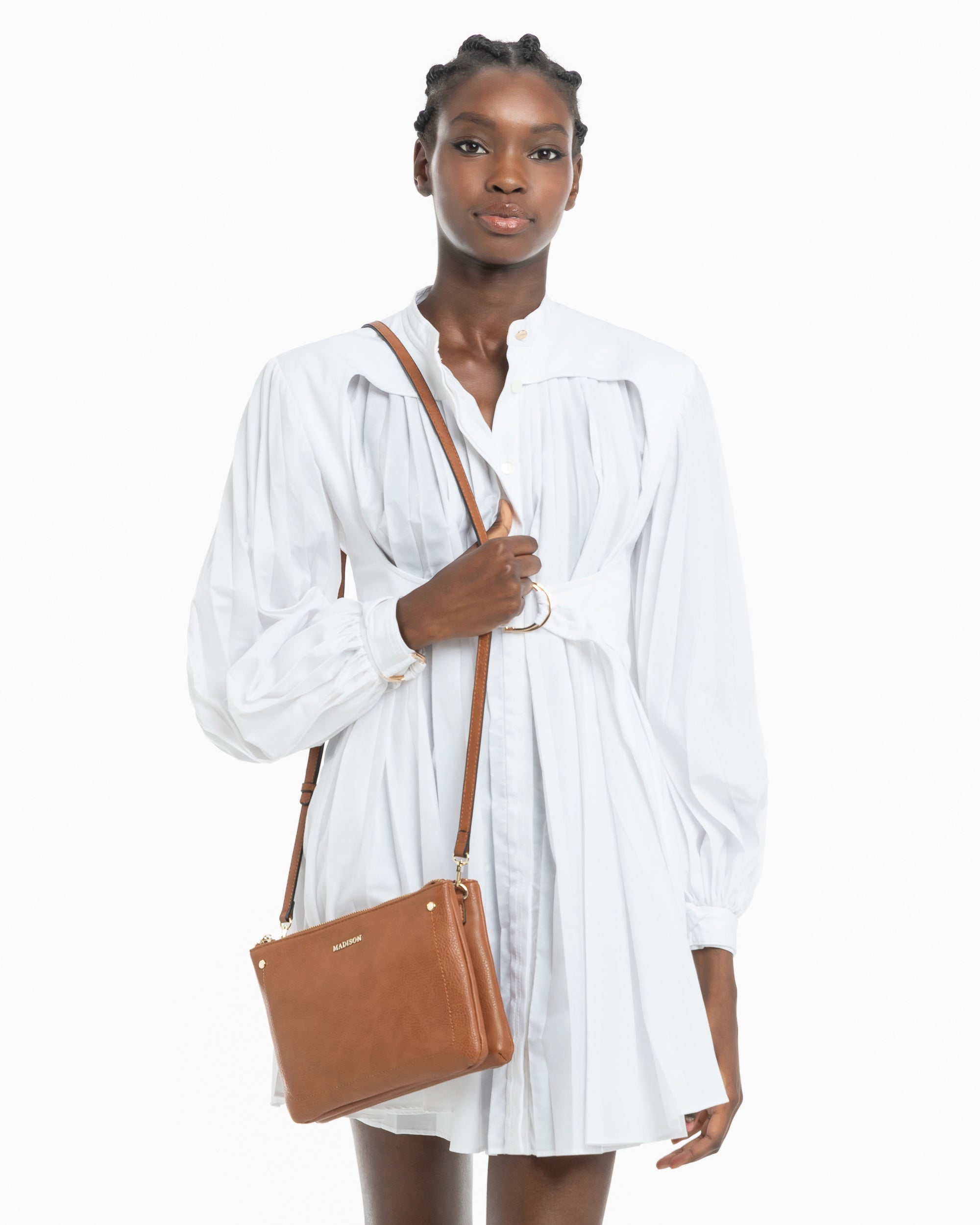 Charlotte Double Zip Crossbody Bag + Graphic Bag Strap-PEROZ Accessories