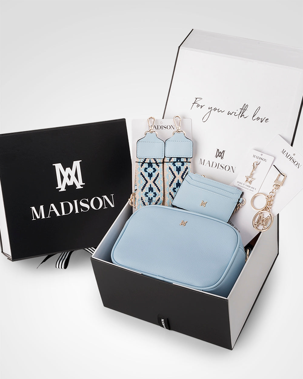 Monica Aztec 5 Piece Giftbox - Handbag, Bag Strap, Cardholder, Keychain & Personalisation Charm-Handbags-PEROZ Accessories