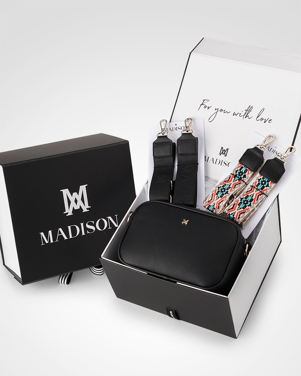 Monica Aztec "Wear It 3 Ways" Handbag & Bag Straps Giftbox-Handbags-PEROZ Accessories