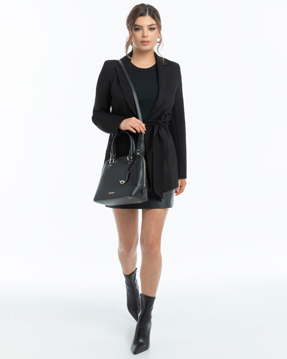 Grace Medium Dome Satchel Bag-Satchel Bags-PEROZ Accessories