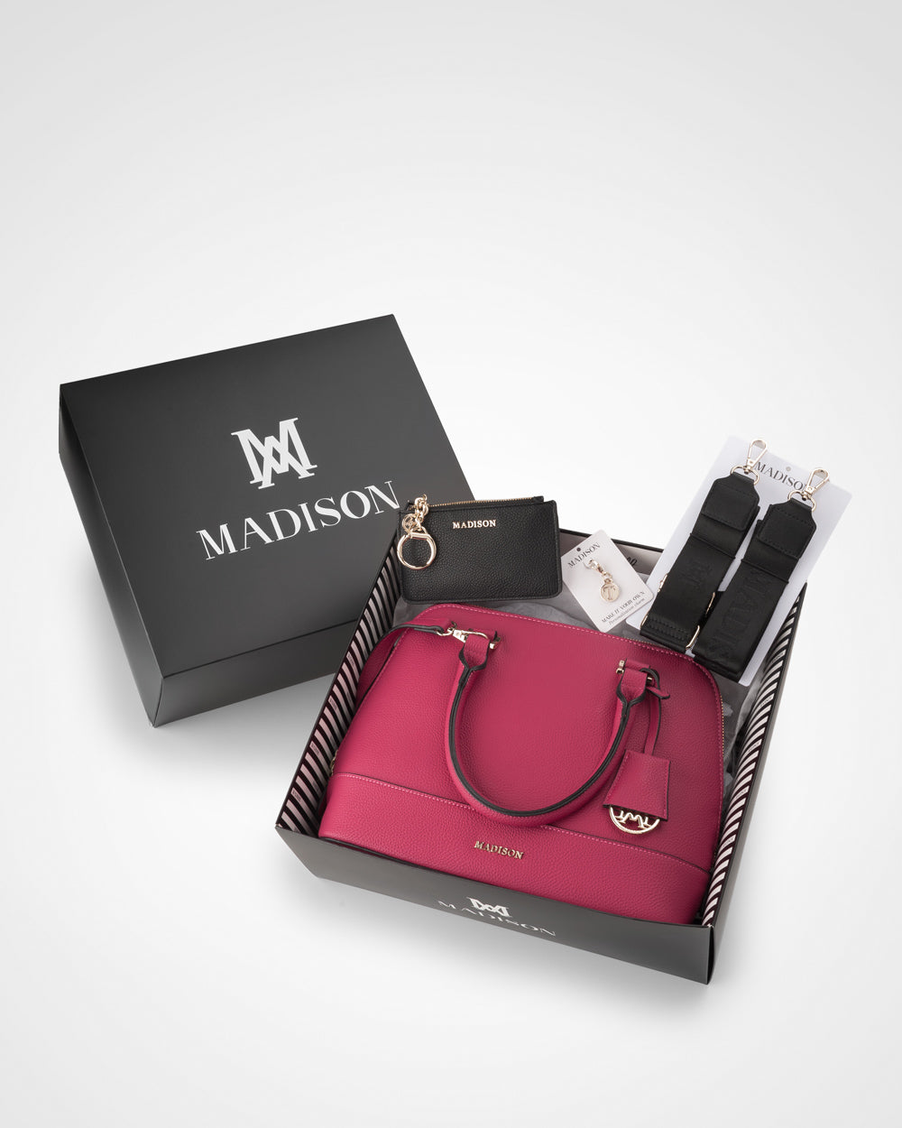 Grace 4 Piece Giftbox - Handbag, Bag Strap, Cardholder & Personalisation Charm-PEROZ Accessories