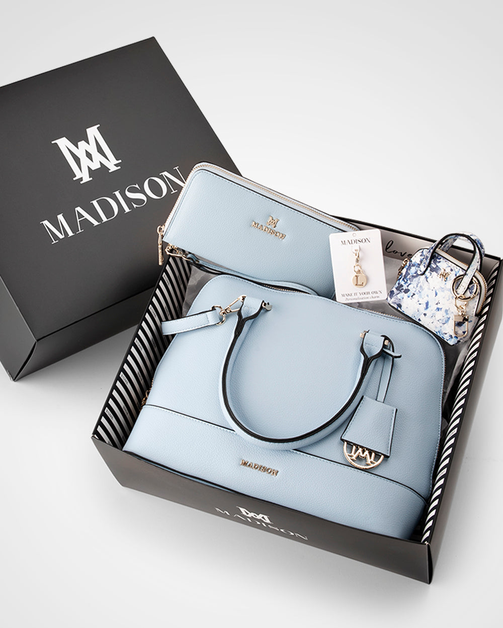 Handbag, Wallet, Coinpurse & Personalisation Charm Giftbox - Grace Dome Satchel & Mini Coinpurse-Handbags-PEROZ Accessories