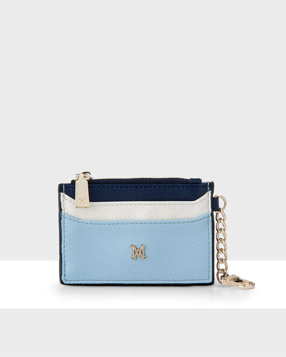 Hannah Zip Card Case With Chain Clip-Wallets-PEROZ Accessories