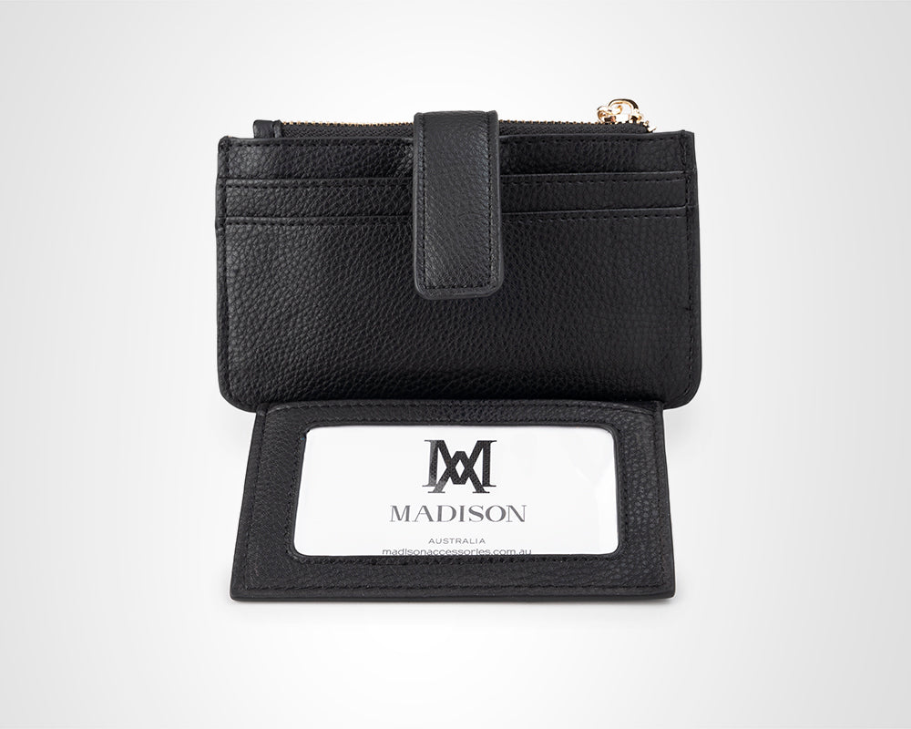 Vivienne Zip Purse With Card Holder Back-PEROZ Accessories