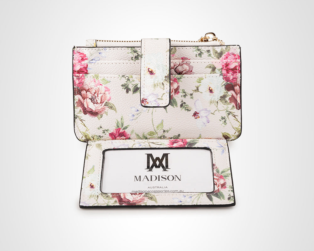 Vivienne Zip Purse With Card Holder Back-PEROZ Accessories