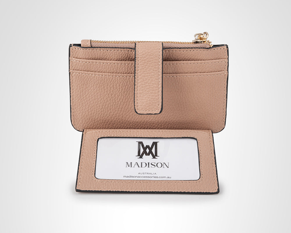 Vivienne Zip Purse With Card Holder Back-PEROZ Accessories