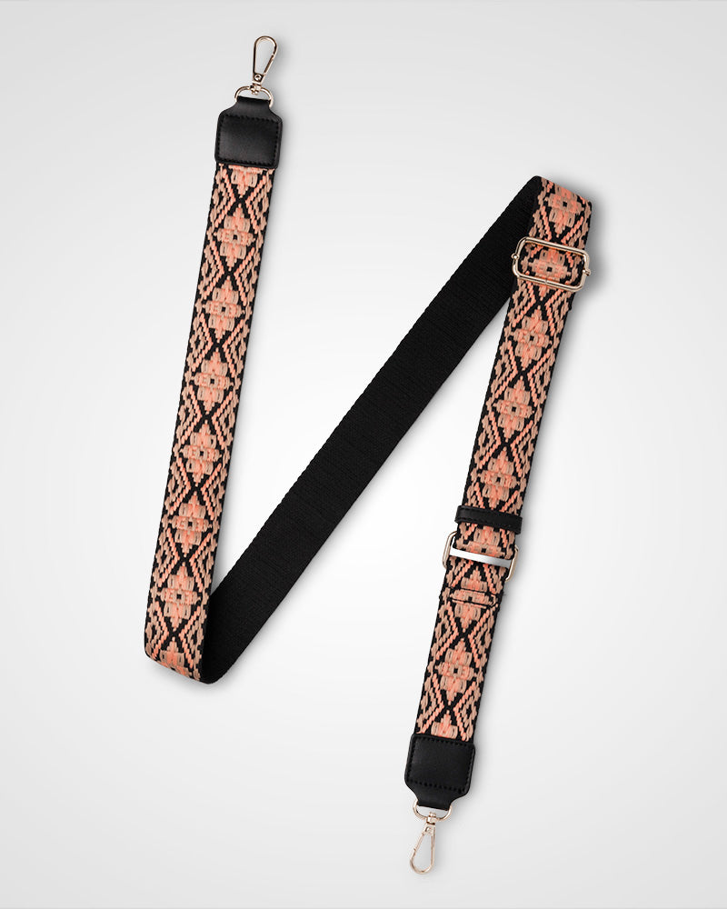 Charlotte Double Zip Crossbody Bag + Aztec Bag Strap-Handbags-PEROZ Accessories