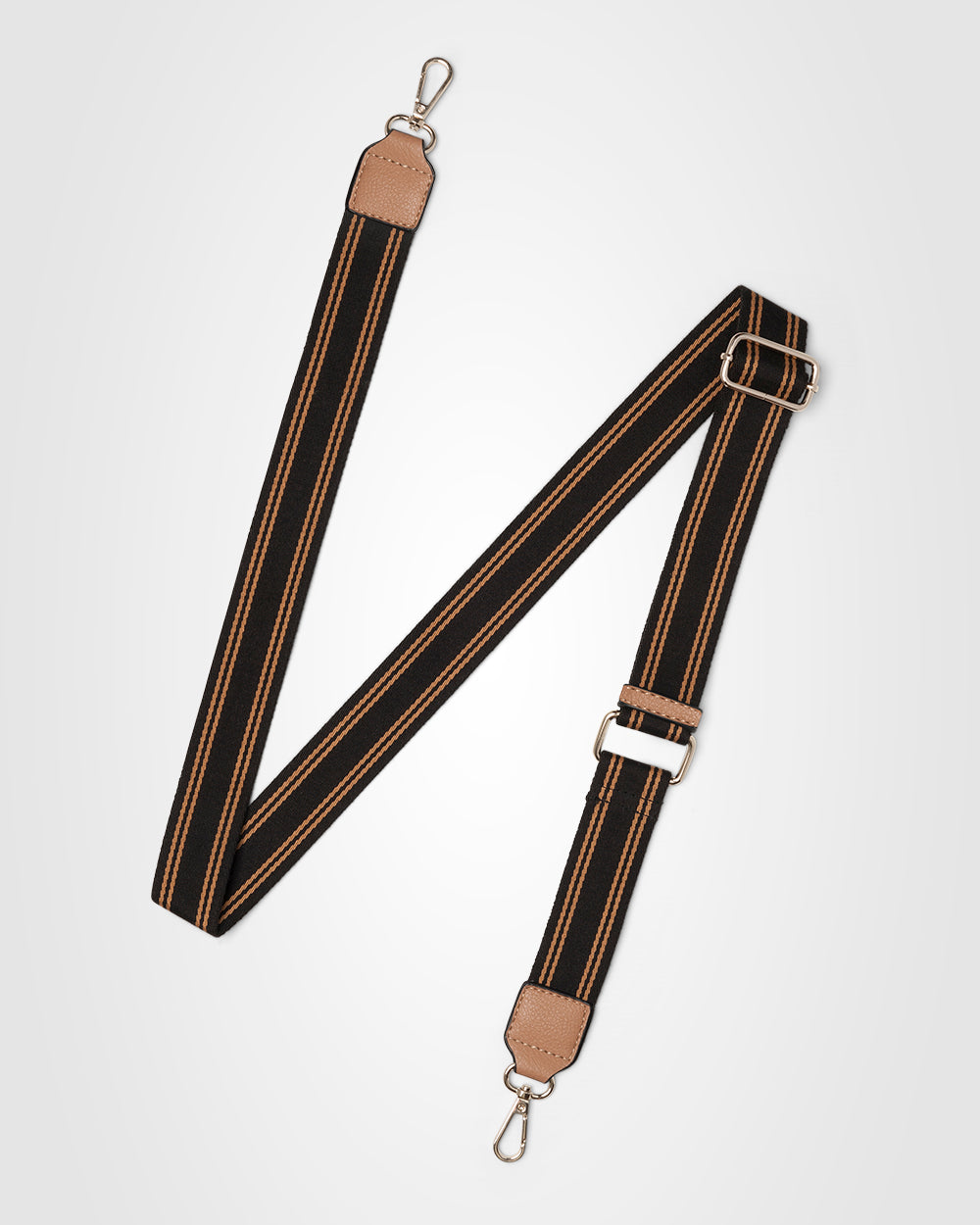 Simone Crescent Zip Top Small Crossbody Bag + Stripe Bag Strap-Handbags-PEROZ Accessories