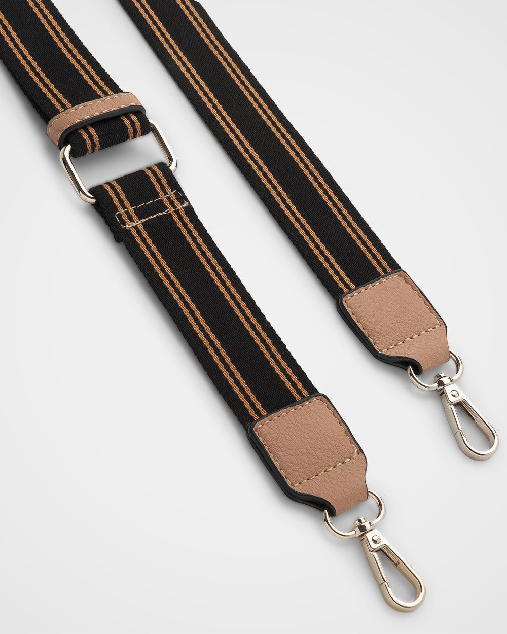 Simone Crescent Zip Top Small Crossbody Bag + Stripe Bag Strap-Handbags-PEROZ Accessories