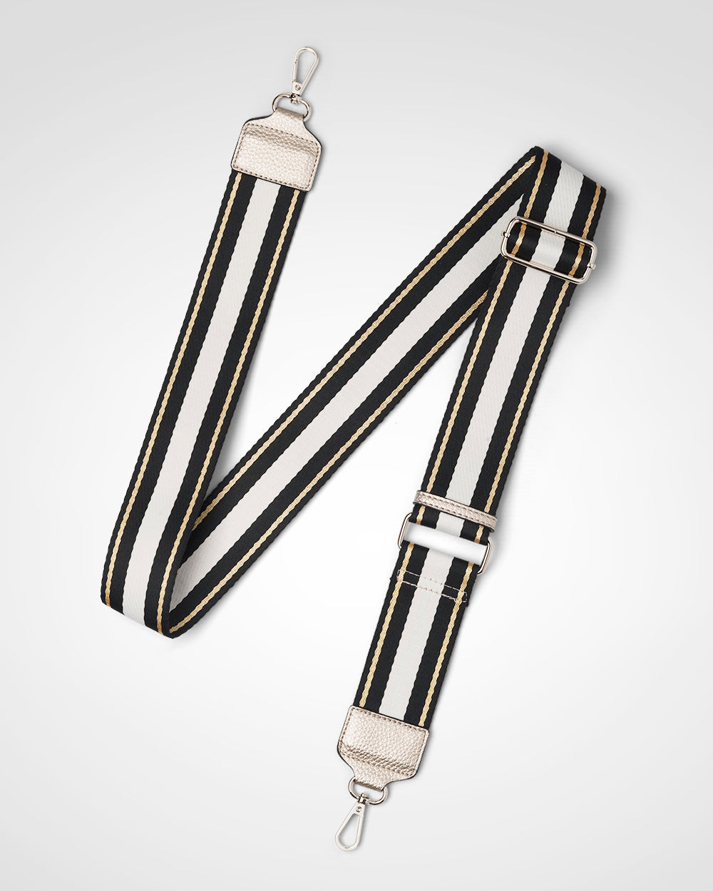 Monica Camera Crossbody Bag + Metallic Stripe Bag Strap-Handbags-PEROZ Accessories