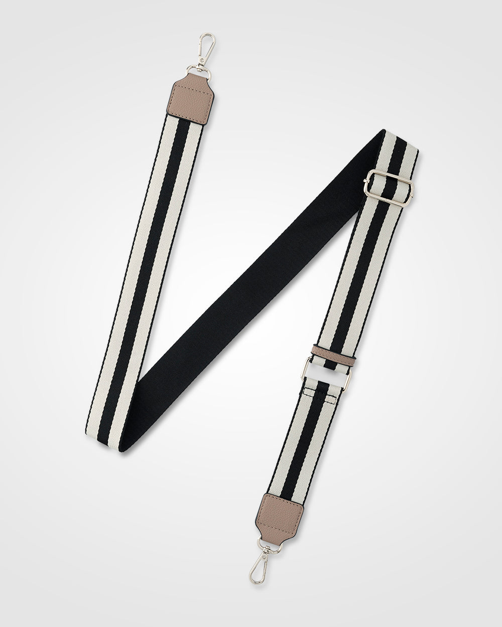 Avery 3 Compartment Crossbody Bag + Stripe Bag Strap-Handbags-PEROZ Accessories