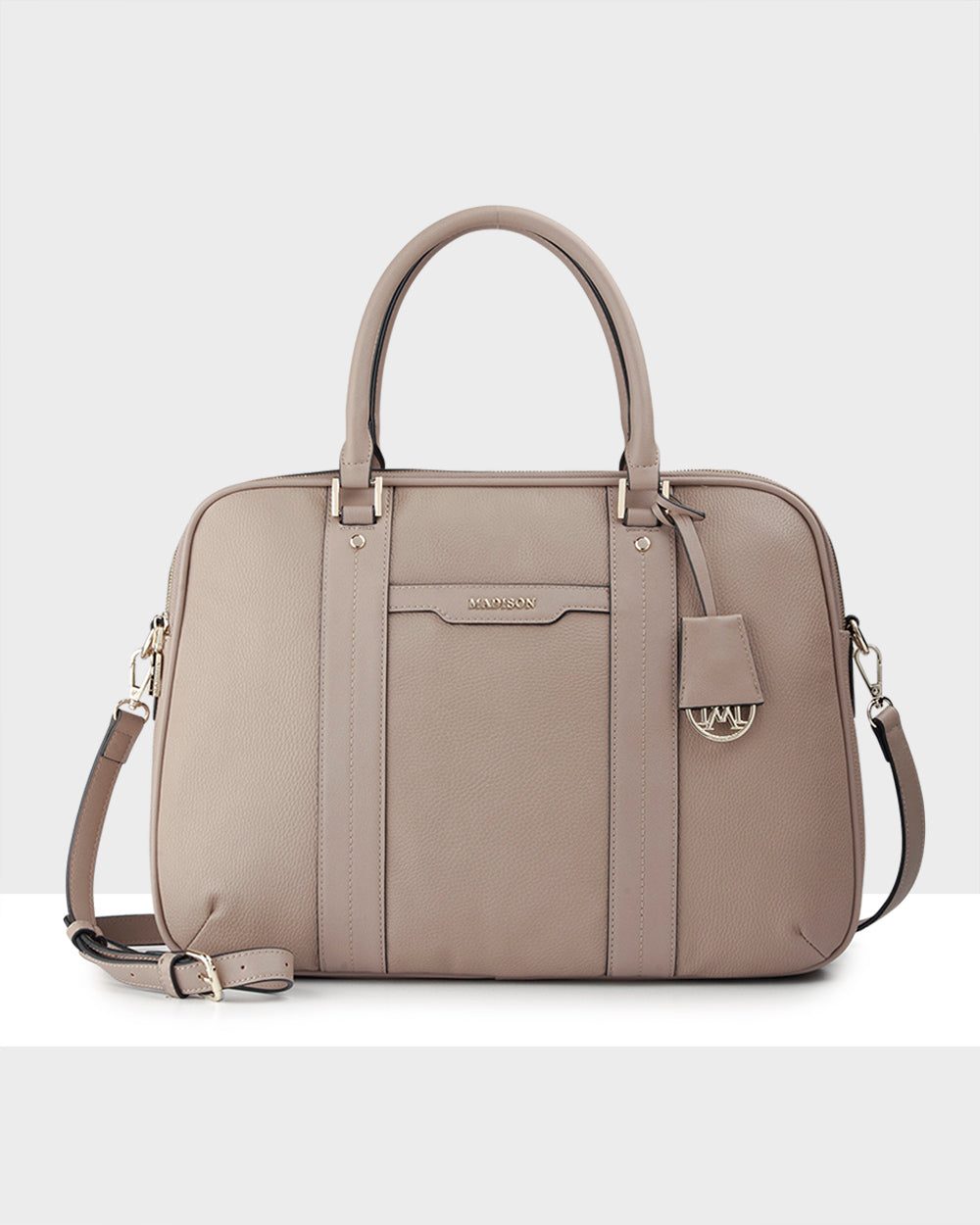 Trudi Double Zip Top Laptop Bag With Crossbody Strap-Laptop Bags-PEROZ Accessories