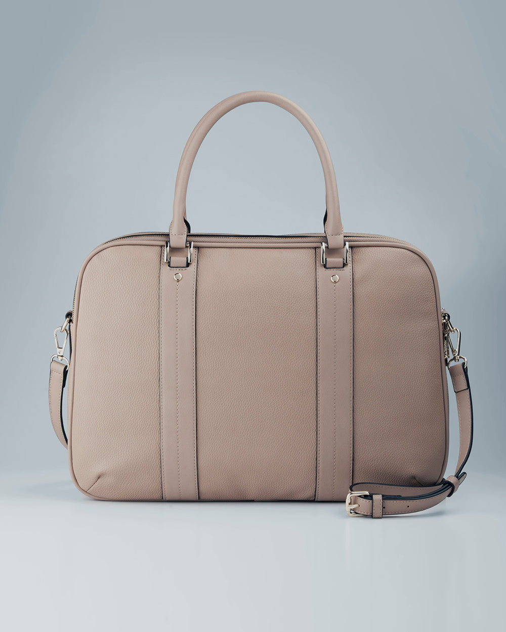 Trudi Double Zip Top Laptop Bag With Crossbody Strap-Laptop Bags-PEROZ Accessories