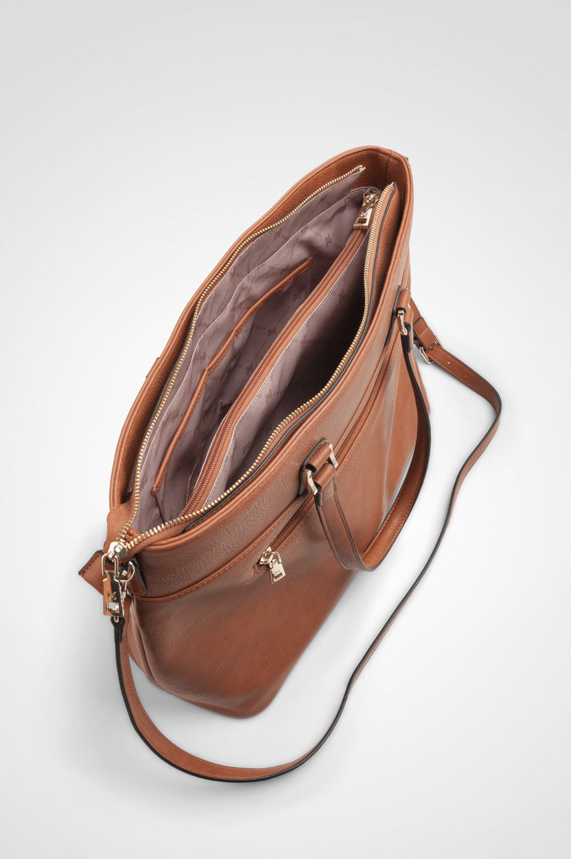 Trish Laptop Tote Work Bag With Crossbody Strap-Laptop Bags-PEROZ Accessories