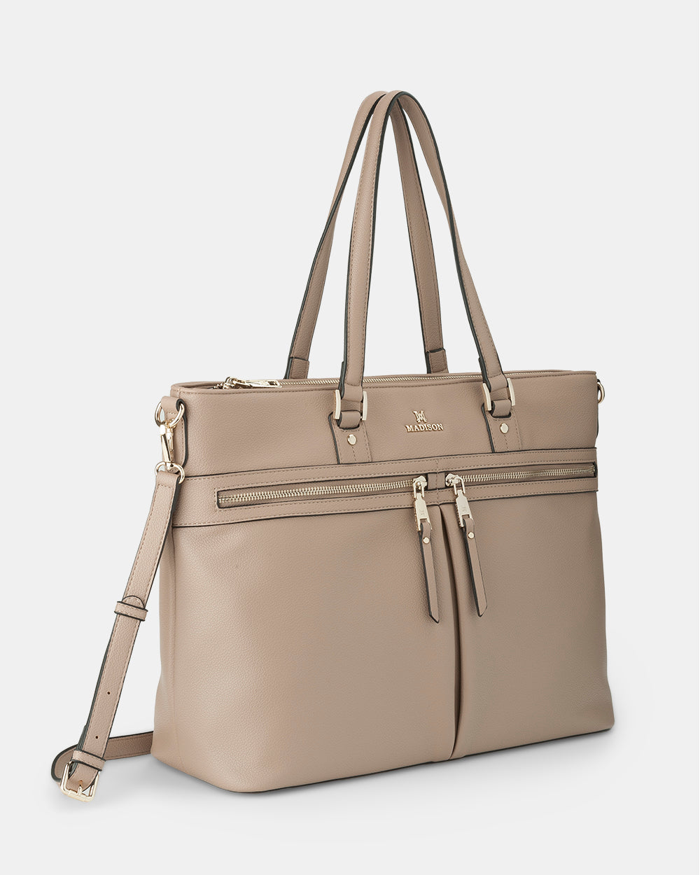 Trish Laptop Tote Work Bag With Crossbody Strap-Handbags-PEROZ Accessories