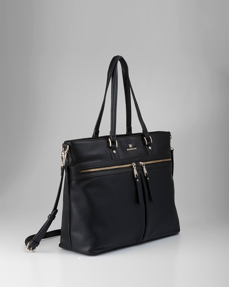 Trish Laptop Tote Work Bag With Crossbody Strap-PEROZ Accessories